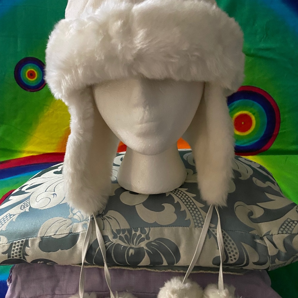 Faux suede winter hat